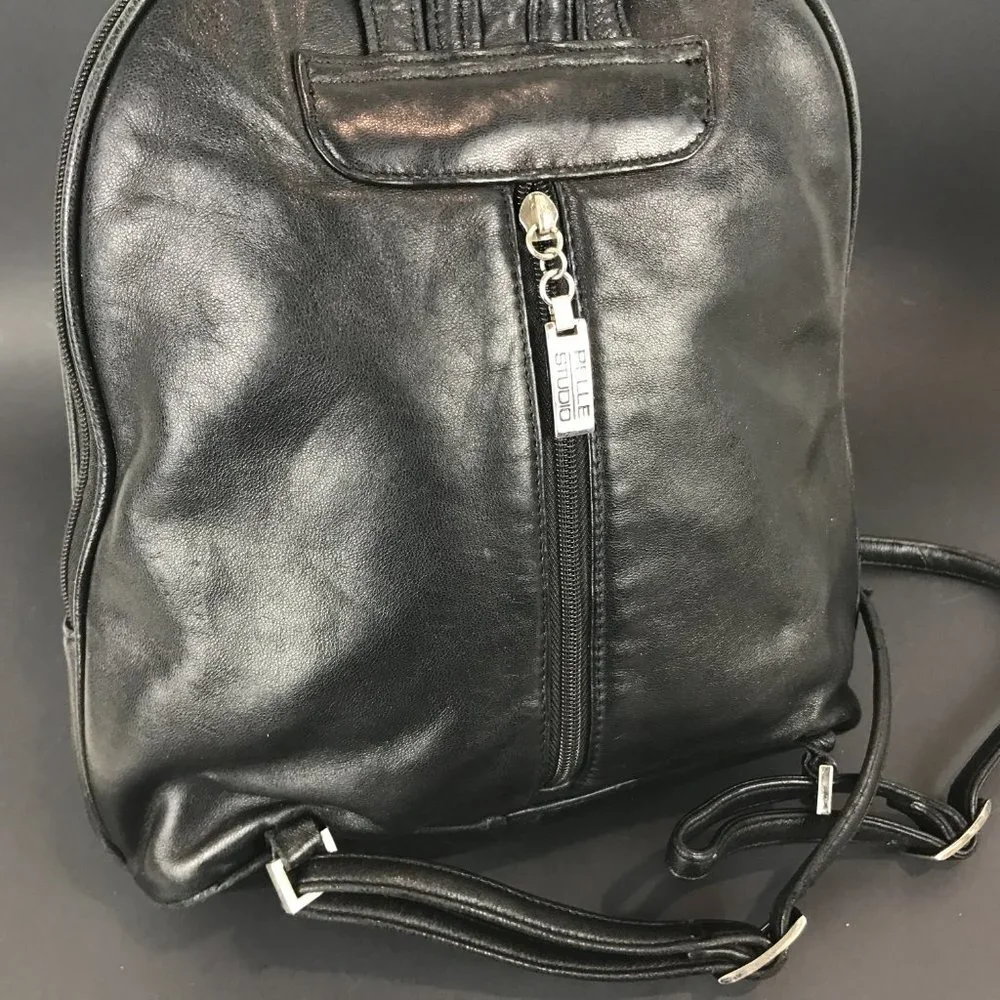Black leather Pelle Studio backpack